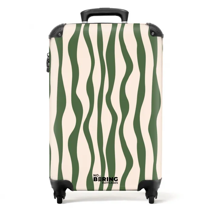 Abstract - Groene line-art NBS - Handbagage koffer - Kinderen Unisex middel -productfoto_recht