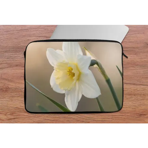 Narcis - Bloem - Minimalistisch laptophoes neopreen klein -tafel