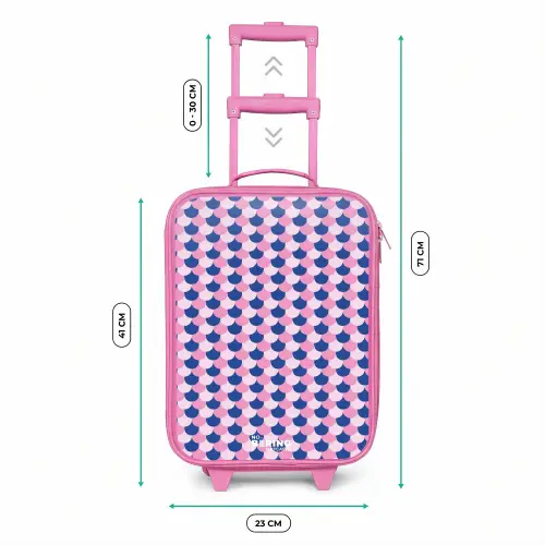Schubben - Patroon - Blauw - Roze Kinderkoffer - Roze klein -productfoto_formaten