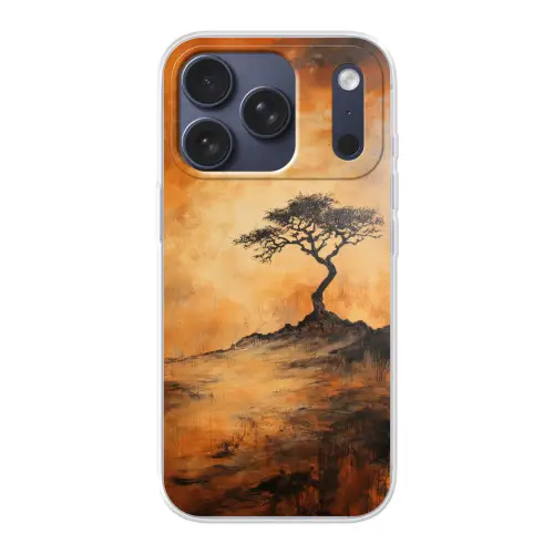 Boom - Landschap - Oranje Telefoonhoesje iPhone 17 Pro klein -3d