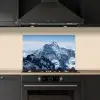 Landschap - Bergen - Sneeuw - Wit keuken achterwand spatscherm klein -sfeer1