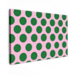 Polkadots - Patroon - Groen Tuinposter op houten frame 2 cm dik klein 845 -3d