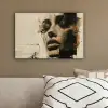 Vrouw - Kunst - Modern - Beige canvas 2cm klein -sfeer3