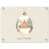 Quote - Winter - Kerst - Beige - Kerstbal tuinposter los doek klein -3d