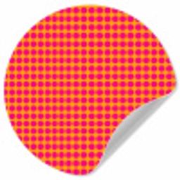 Stippen - Patroon - Oranje Wandcirkel behangsticker klein 186 -3d