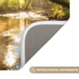 Bos - Beek - Zonlicht - Natuur - Groen Badmat klein -USP_AntislipDE
