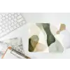 Japandi - Abstract - Groen muismat rubber klein -witbureau