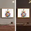 Gitaar - Graffiti - Muziek - Wit Light Box met batterij (Wandlamp) middel -sfeer3