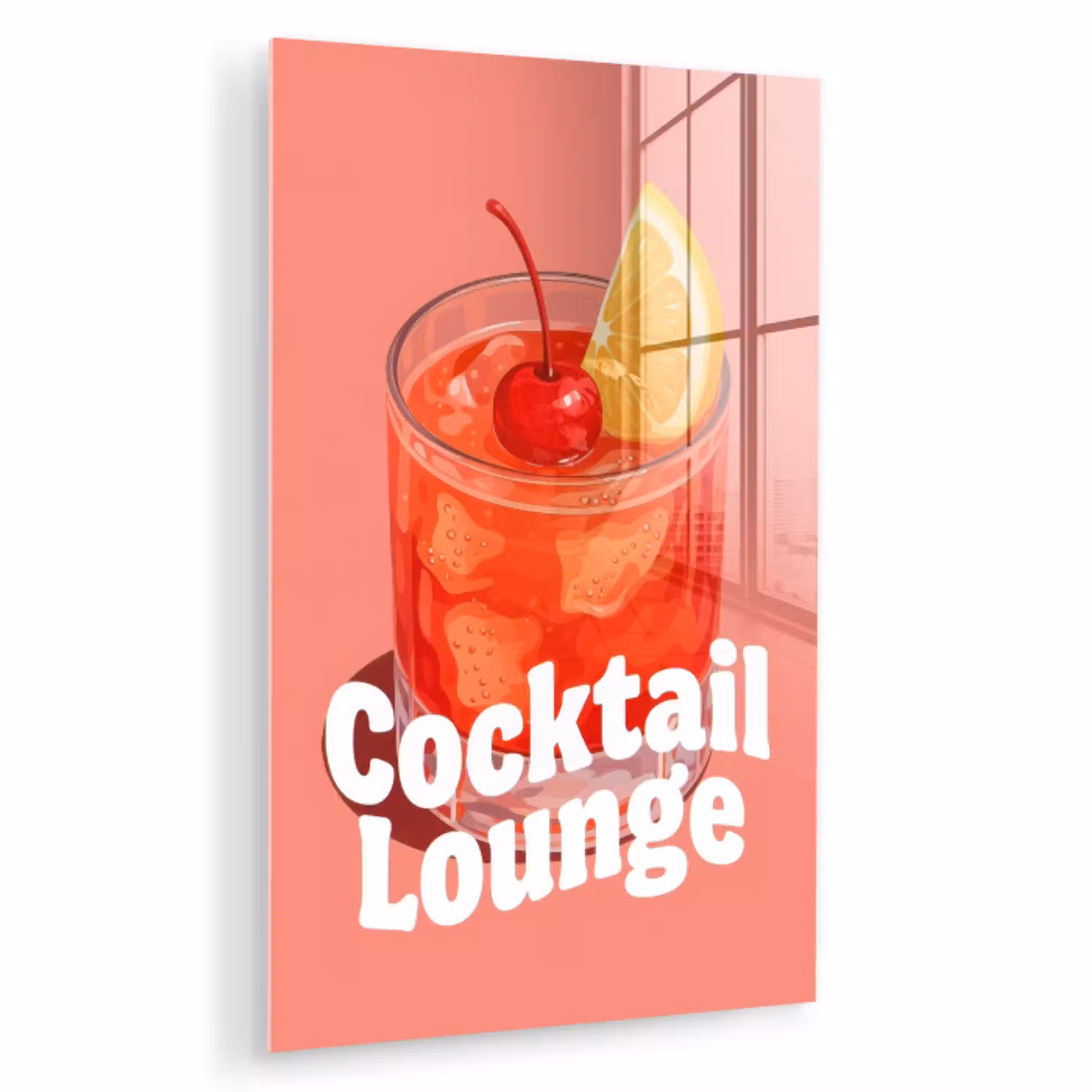 Cocktail Lounge - Glas - Koraal plexiglas 5mm klein -zzzproduct_nieuw