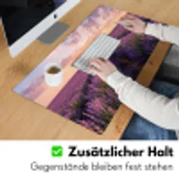 Landschap - Lavendelveld - Paars Muismat XXL klein -ysfeer3_duits