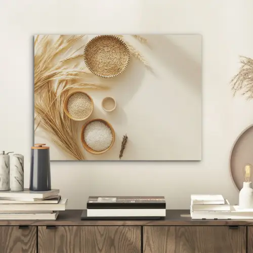 Granen - Hout - Kom - Beige PET vilt klein -sfeer1