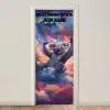 Fröhlicher Koala mit Sonnenbrille auf Wolke. deurposter klein -3d_beige