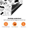 Abstract - Zwart - Wit - Diversiteit Inductie beschermer vinyl 3mm klein 276 -zzzzzzz-td-onderkant