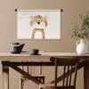 Tijger - Wilde dieren - Pastel Wandkleed katoen klein -sfeer6