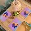 Teddybeer - Schaduw - Penseelstreken - Paars Placemat vinyl groot -zzsfeer5_Kitchenyeah-website
