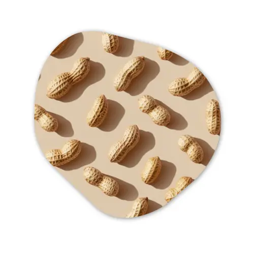 Pinda's - Patroon - Beige Wandcirkel Organisch Aluminium middel -3d
