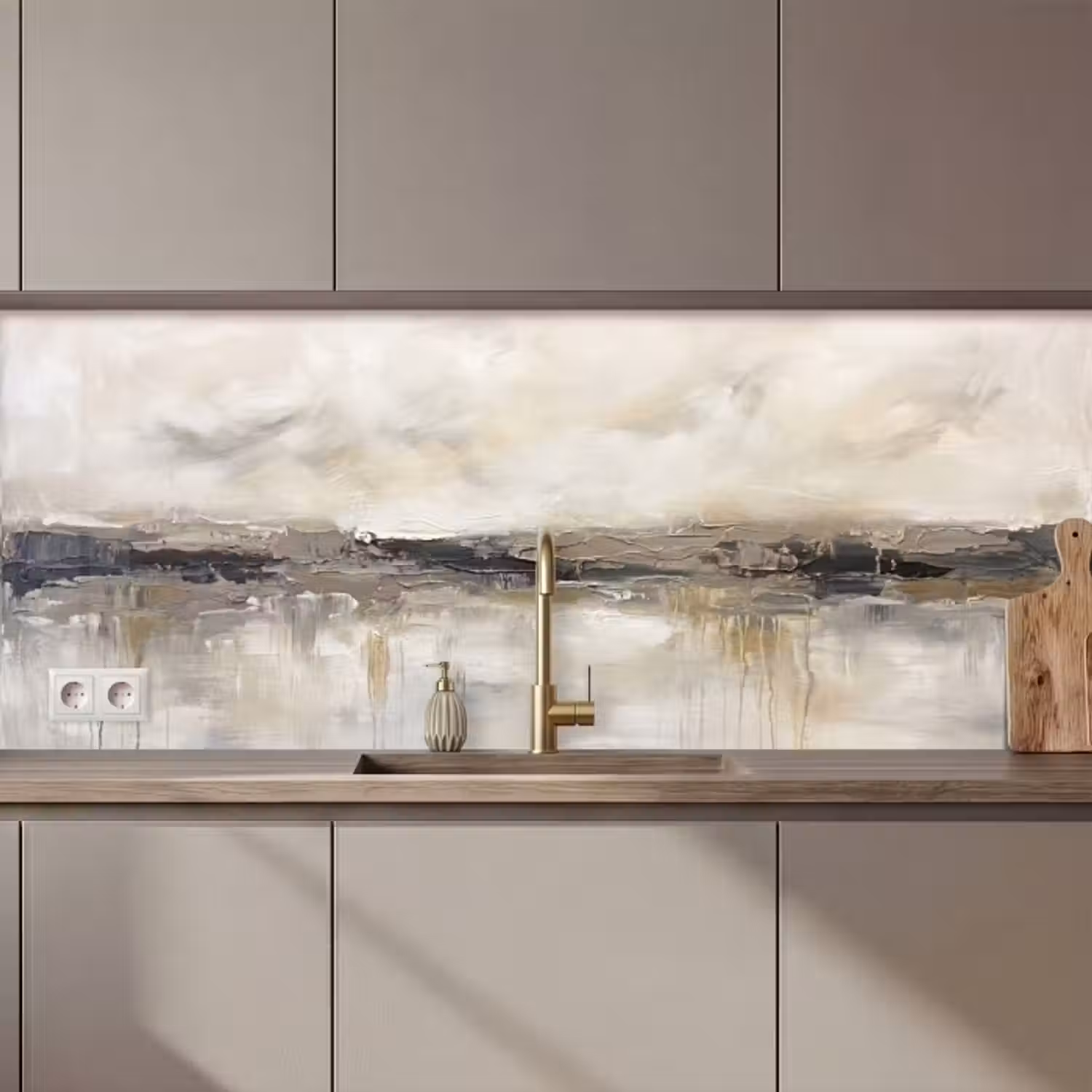 Keuken achterwand - Landschap - Horizon - Natuur - Abstract - Neutraal