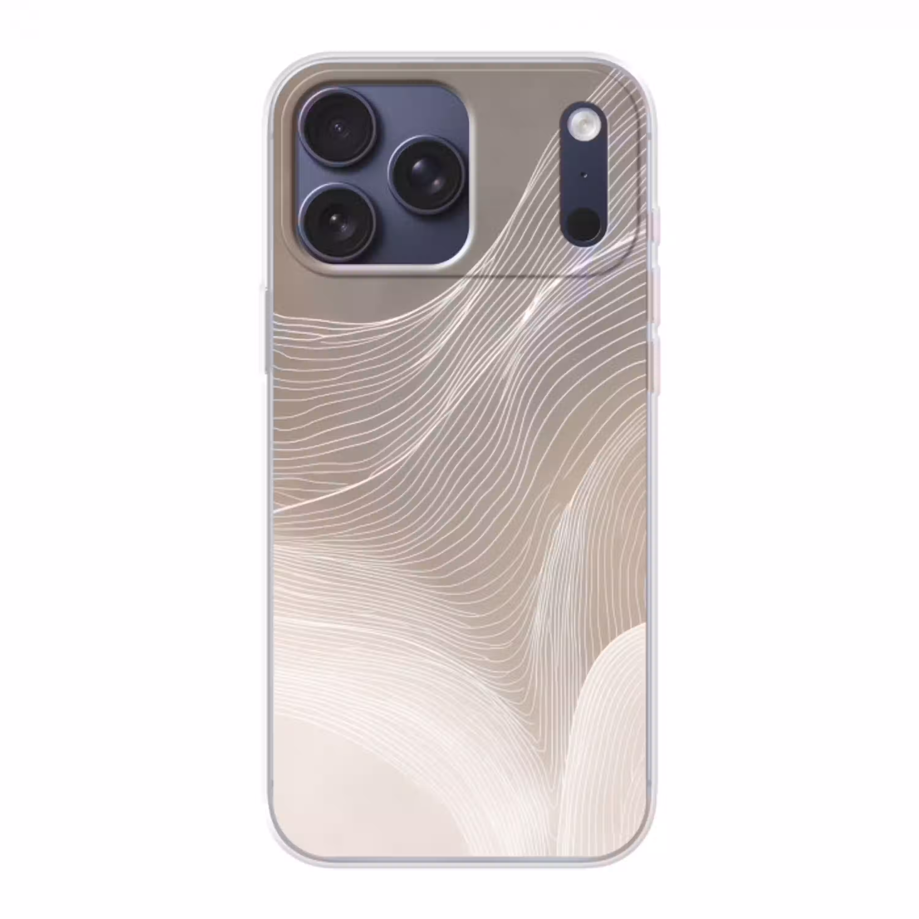 Golvende lijnen - Luchtstromen - Harmonieus Telefoonhoesje iPhone 17 Pro Max klein -3d