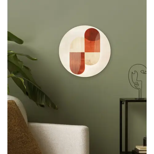 Bogen - Beige - Vormen Wandcirkel kunststof plaat 5mm dik klein -sfeer3