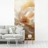 Close up - Pioenroos - Wit fotobehang vinyl groot -woonkamer