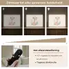 Hertje - Minimalistisch - Aquarel - Bladeren Light Box met batterij (Wandlamp kind) middel -USP_dimbaarNL