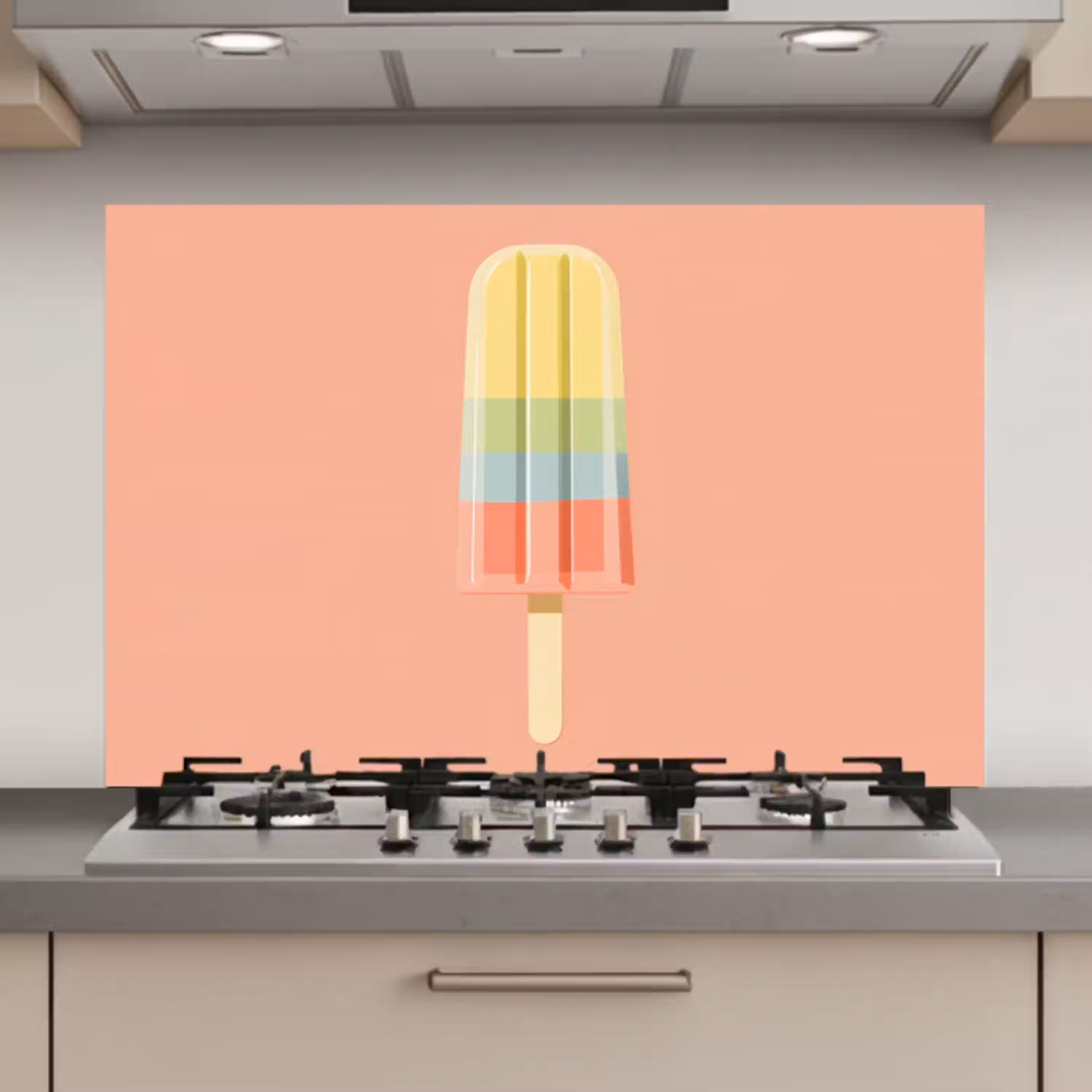 Waterijsje - Pasteltinten - Minimalistisch keuken achterwand spatscherm klein -3d_website