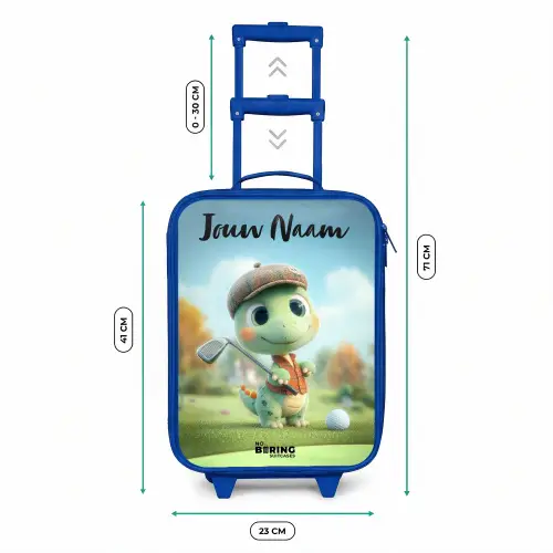 Golf - Dino - Groen Kinderkoffer - Blauw klein -productfoto_formaten