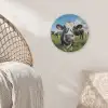 Koe - Tong - Weide Akoestische PET Vilt - Rond klein -sfeer4