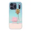 Palmboom - Strandhuis - Roze Telefoonhoesje iPhone 17 Pro klein -3d