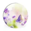 Lavendel - Vlinder - Bloemen Wandcirkel aluminium klein -3d
