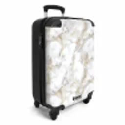 Gouden aders - Marmer - Wit NBS - Handbagage koffer - Volwassenen Unisex middel -productfoto_3d