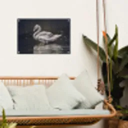 Vogel - Zwaan - Water tuinposter los doek klein -sfeer7