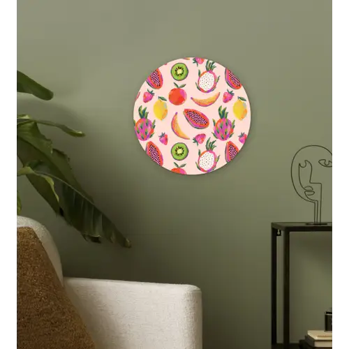 Zachtroze - Kleuren - Fruit Wandcirkel plexiglas klein 852 -sfeer3