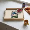 Bloemen - Gedetailleerd - Rust - Realistisch Dienblad Rechthoek middel -sfeer2