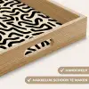 Abstract - Lijnen - Zwart Dienblad Rechthoek middel 911 -USP_HandgreepNL