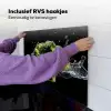 Broccoli - Groen - Water - Zwart Inductie beschemer met haakjes middel -ky-ophangen-nl