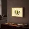 Vis - Sierlijk - Rugvin - Geel Light Box met batterij (Wandlamp) middel -sfeer1