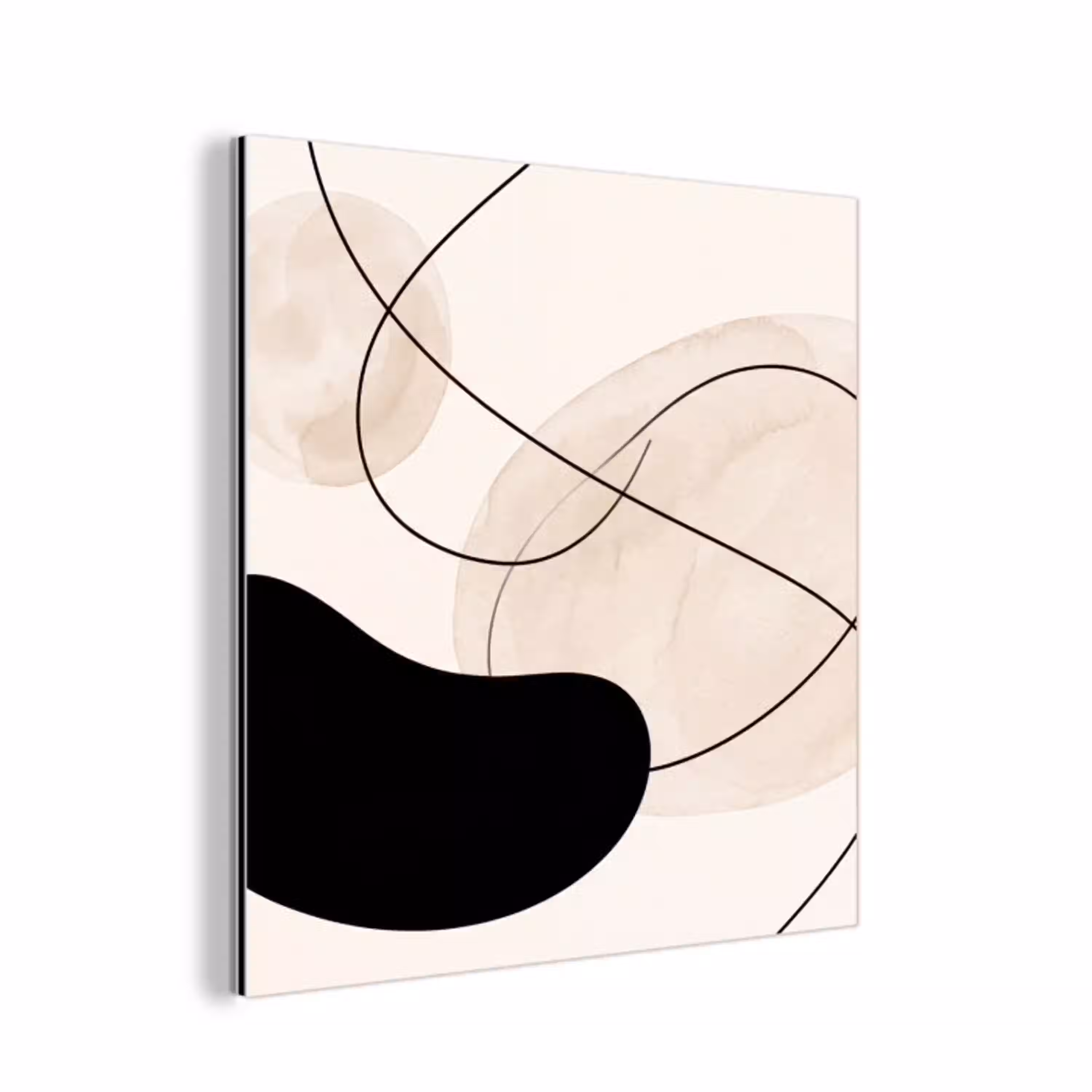 Abstract - Vormen - Kunst aluminium wit klein -3d