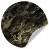 Marmer - Zwart - Goud Wandcirkel behangsticker klein 186 -3d