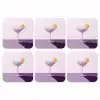 Cocktail - Paars - Minimalistisch - Citroen onderzetter kurk middel -3d