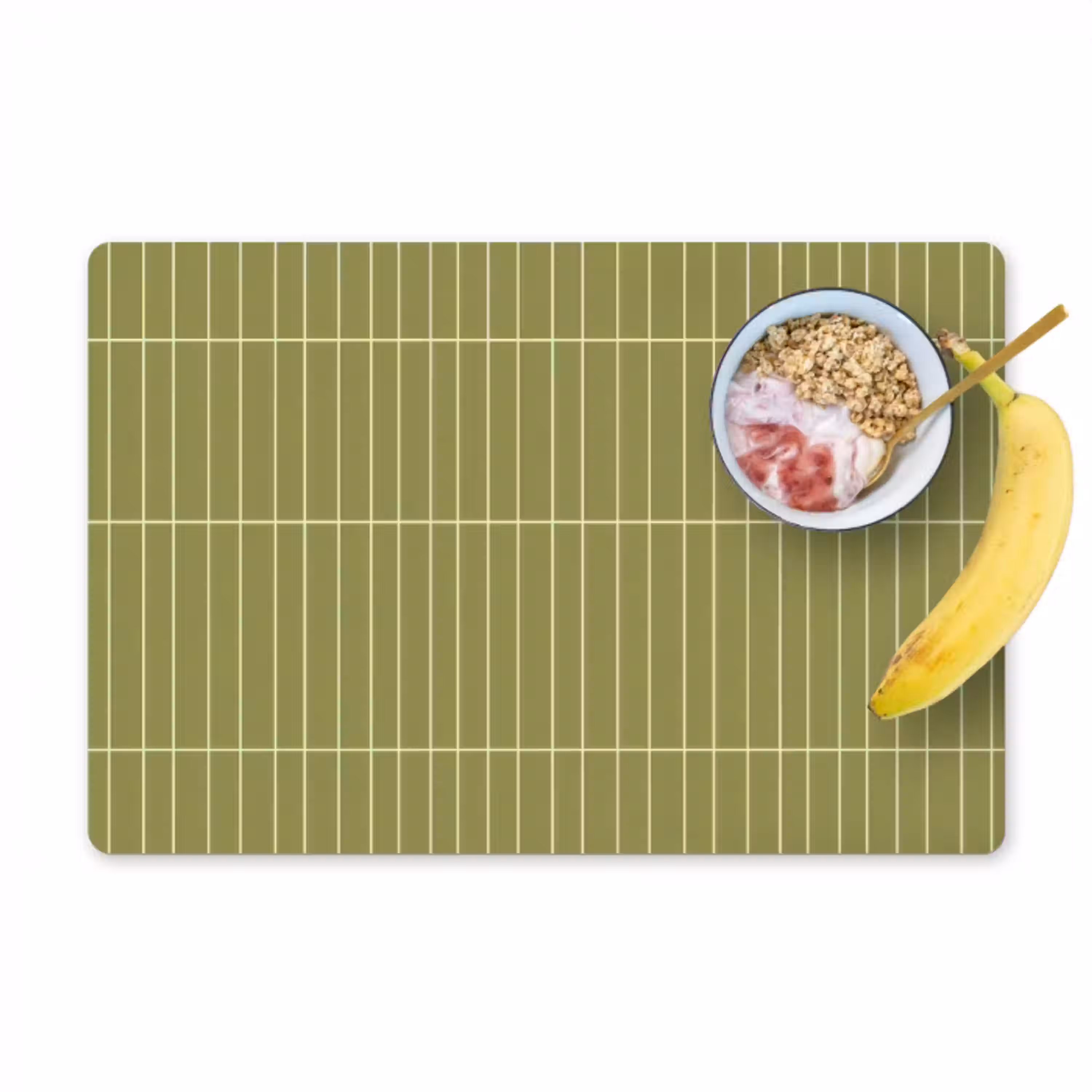 Verticaal - Wandtegel - Olijfgroen Placemat vinyl groot 368 -zzzproduct_Kitchenyeah-website