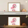 Unicorn - Meisjes - Kinderen - Eenhoorn - Roze Light Box met batterij (Wandlamp kind) middel -sfeer3_kind