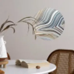 Marmerlook - Steen - Lijnen - Luxe - Marmer Wandcirkel behangsticker klein -sfeer3
