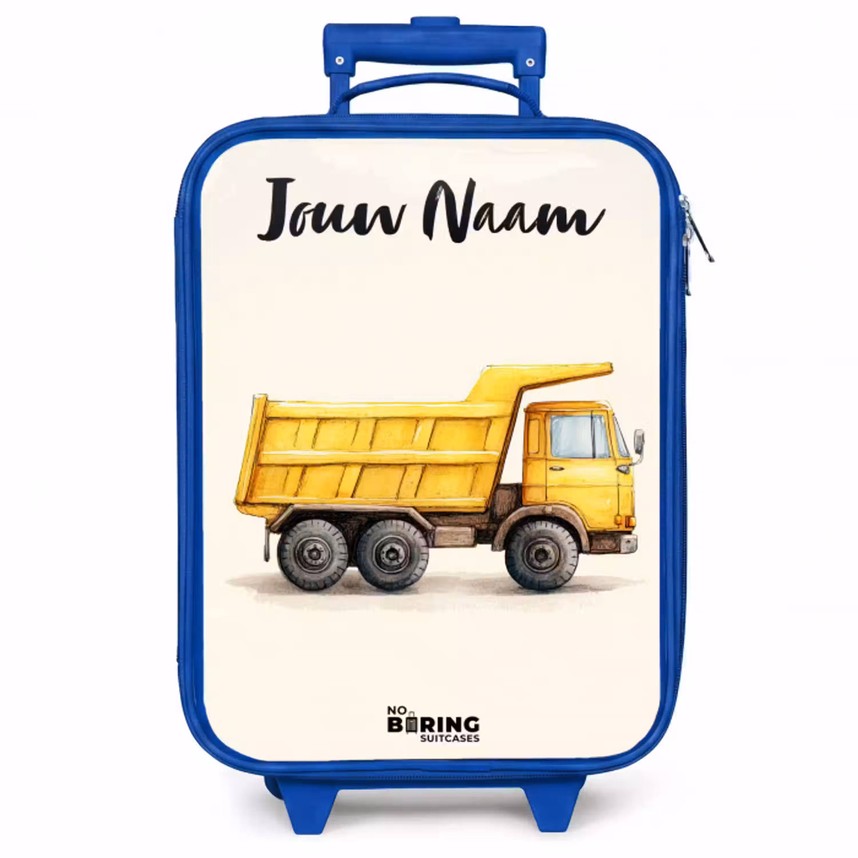 Kiepwagen - Getekend - Geel Kinderkoffer - Blauw klein -zzz_website3d