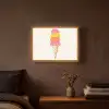 Schepijs - Hoorntje - Illustratie - Minimalistisch Light Box met batterij (Wandlamp) middel -sfeer4