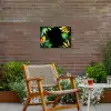 Bladeren - Groen - Geel - Verf - Jungle Tuinposter op houten frame 2 cm dik klein -sfeer3