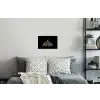 Mot - Bladachtig - Grijs Muursticker klein -slaapkamer