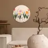 Pasteltinten - Bloemen - Illustratie Wandcirkel kunststof plaat 5mm dik klein -sfeer1