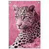 Panter - Luxe - Roze tuinposter los doek klein -3d