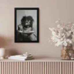Vrouw - Pasta - Zwart - Wit fotolijst zwart zonder passe partout klein -sfeer5